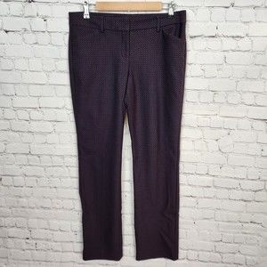 Express Blue and Red Printed "Editor" Trouser Dress Pants Size 8R